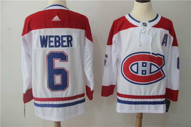 Men Montreal Canadiens #6 Weber white Adidas Stitched NHL Jerseys->ottawa senators->NHL Jersey
